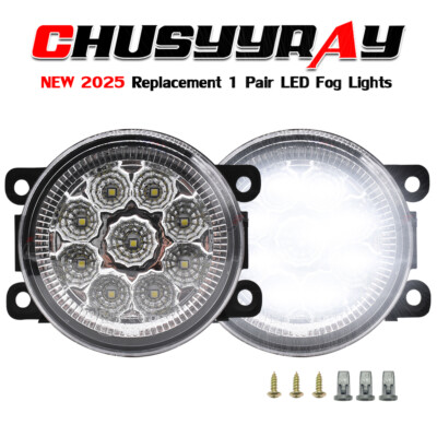 PAIR LED Fog Light Bumper Lamp Fit For Dacia Duster Sandero Logan 2004-2015