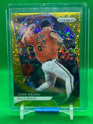 2020 Panini Prizm Quick Pitch Gold Donut Circles #16 John Means Orioles 03/10