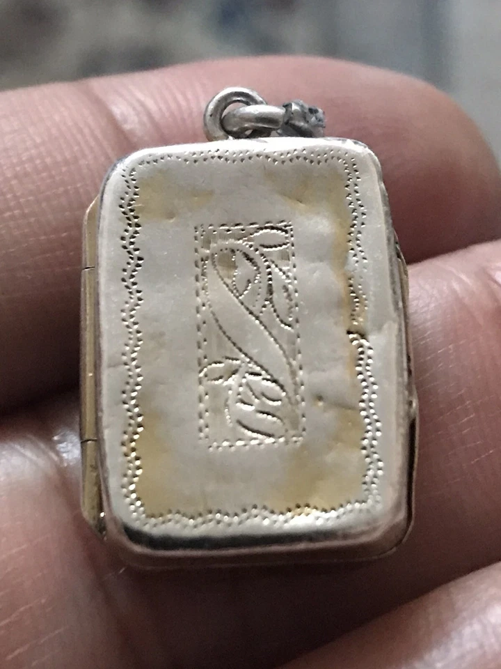 GEORGE III GRABADO PLATA VINAGRETA DORADO SELLO INTERIOR BIRMINGHAM 1814 Foto 4 de 4