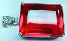 Emerald Cut 139-140 Ct Pendant Red Topaz Natural Loose Gemstone Certified PD028
