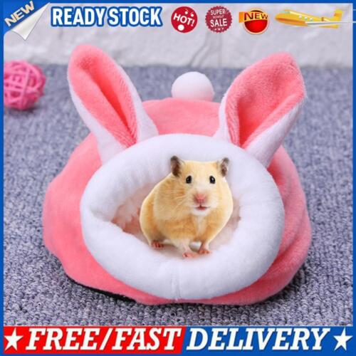 Pet Sleeping House Warm Hamster Puppy Kitten Bed Soft Nest Kennel (Pink) - Picture 1 of 8