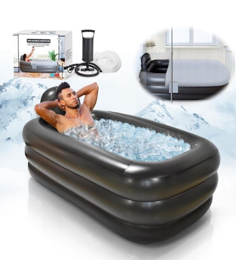 Bañera Inflable Adulto Plegable Portátil Bañera Spa Calentamiento Inflable Bañera PVC
