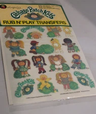 Cabbage Patch Kids CPK 1983 Rub n Play Transfers, Colorforms.