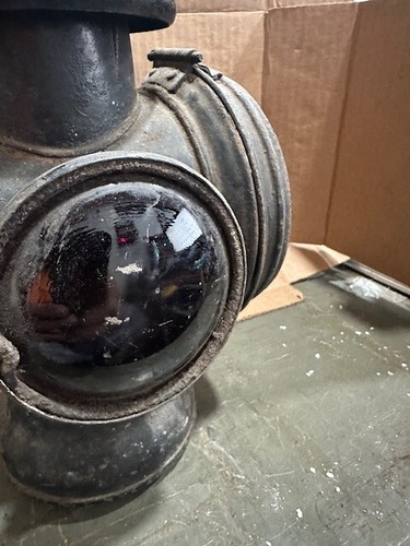 RARE Vintage DIETZ Wagon Red Signal Eye Lens Railroad Oil Kerosene Lantern NY - Picture 6 of 8