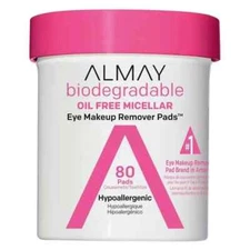 Almay Biodegradable Oil Free Micellar Eye Makeup Remover Pads 80 Pads NEW