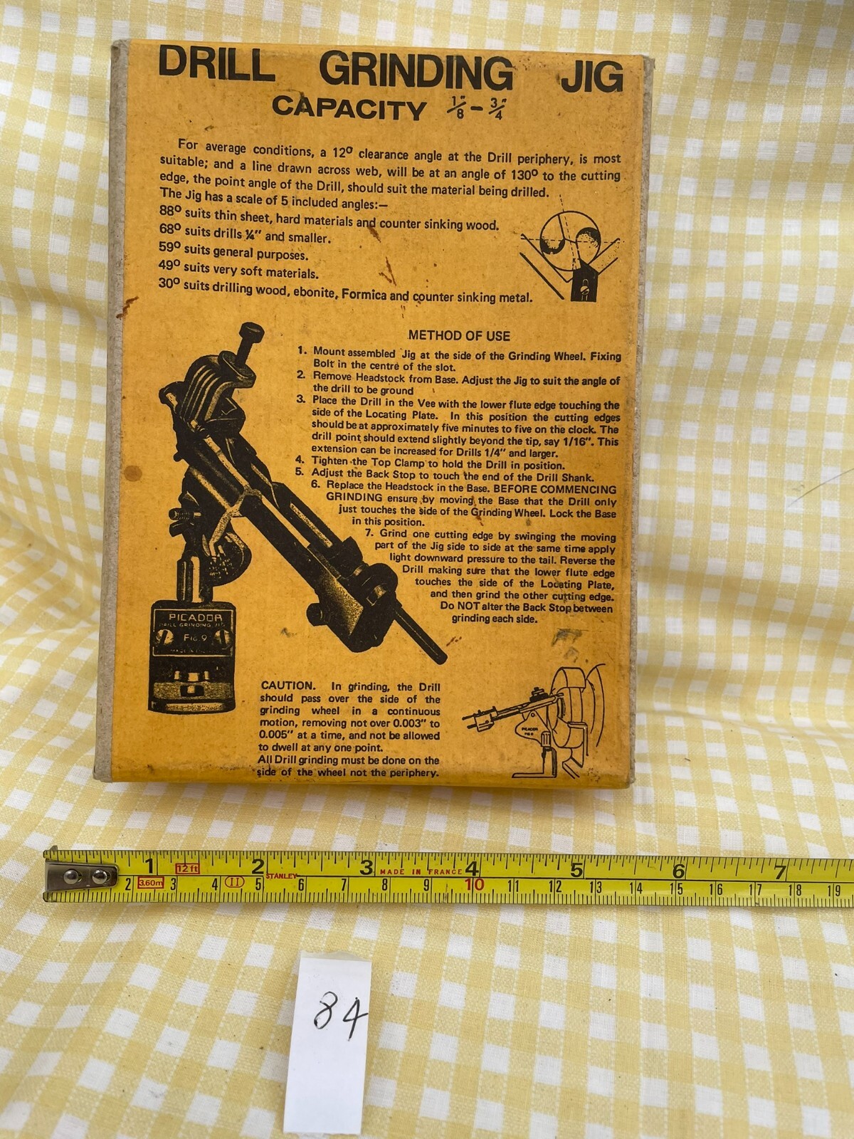 'Picador' DRILL GRINDING JIG Capacity 1/8" to 3/4" eBay