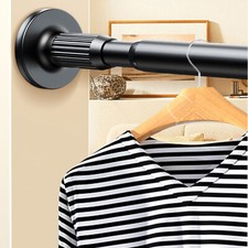 Extendable Steel Wardrobe Rail Adjustable Telescopic Hanging Rod Shower Curtain