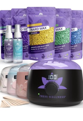 Tress Wellness Waxing Kit for Brazilian wax +Wax Warmer +Easy to use