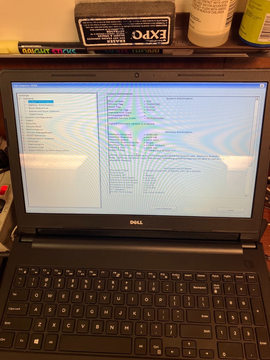 Dell Inspiron 15-3558 15.6” i3-5005U 2.00GHz 4GB RAM 500gb hd FOR