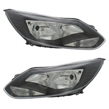 Faros delanteros negros Ford Focus MK3 Zetec y Titanium 2011-2015 1 par