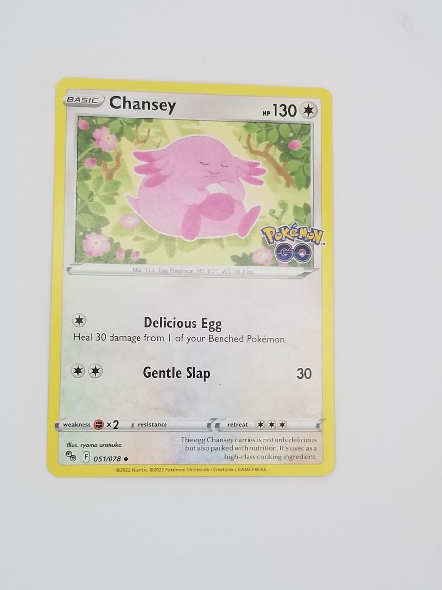 Pokémon TCG Chansey Pokemon GO 051/078 Reverse Holo Uncommon | eBay