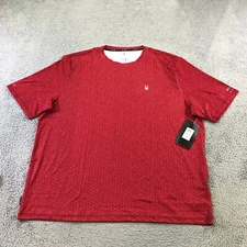 Spyder Shirt Mens 2XL XXL Swim Rash Guard Shirt Red UPF 30 Surf Hiking S627A30AS