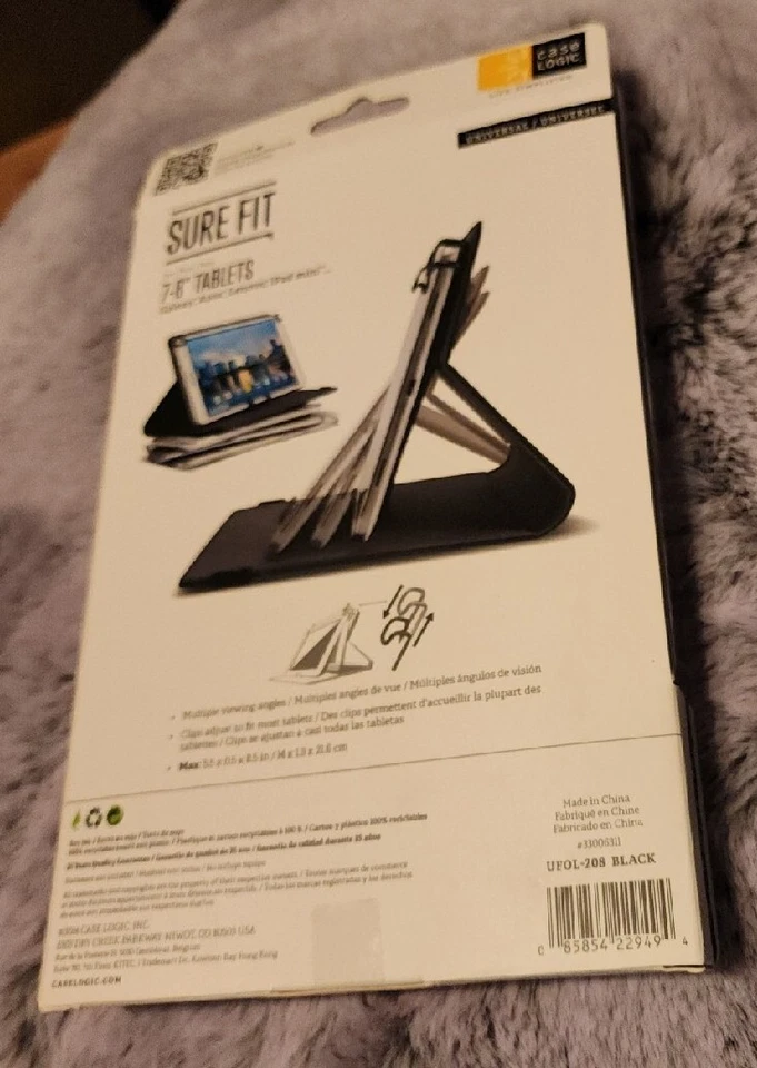 NEW Case Logic Universal Protective Sleeve For 7-8" Tablets Black FAST SHIP - Image 2 of 2
