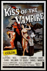 KISS OF THE VAMPIRE HAMMER HORROR 1963 1-SHEET MOVIE POSTER | eBay