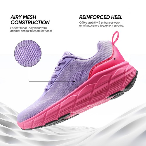 Women Walking Tennis Gym Sneakers Workout Shoes Lightweight & Breathable Shoes - Picture 19 of 24