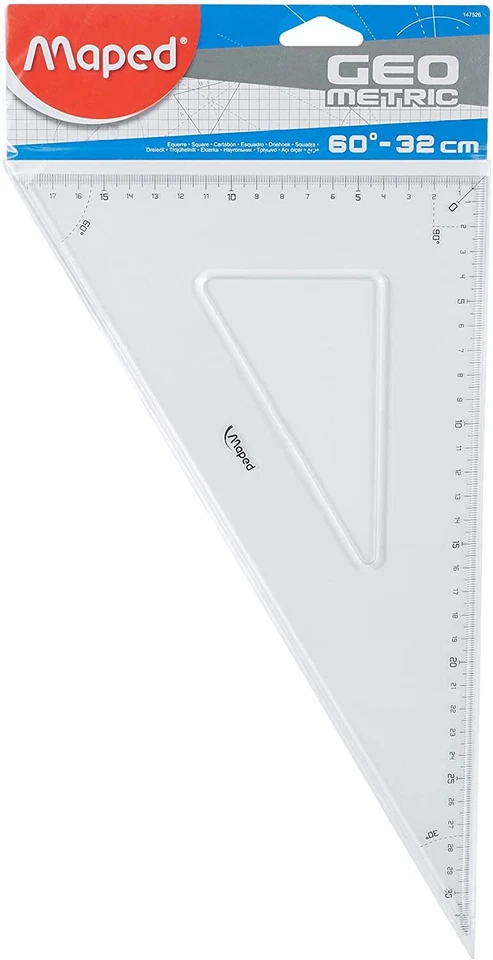 Maped Zeichendreieck Geometric 60 Grad 320 mm Kunststoff transparent Geodreieck