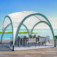 Outdoor Garden Gazebo Shelter Camping Canopy Party BBQ Tent 3mx3m w/ Ground Pegs