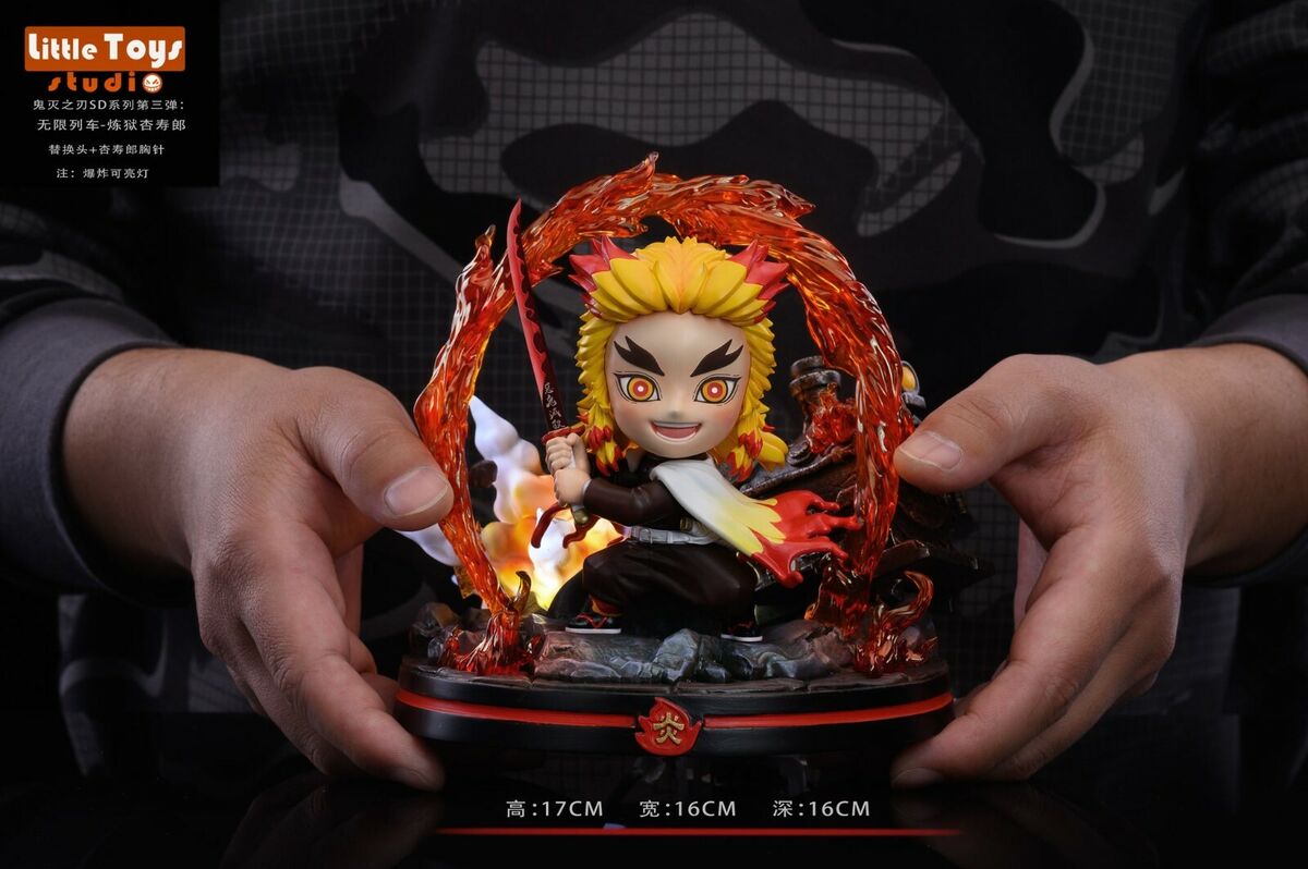 Demon Slayer Filme Infinito Trem Canecaen Train Rengoku Kyouku Gk Anime  Kimetsu No Yaiba Estatueta Modelo Brinquedos 20 cm