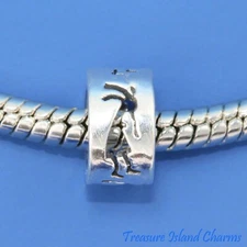 Native American Indian Kokopelli 925 Sterling Silver European Spacer Bead Charm