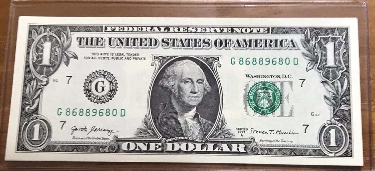 Flipper / Rotator Note 86889680 Fancy Serial Number One Dollar $1
