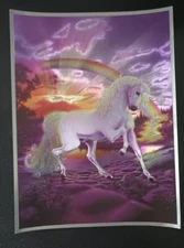 Rainbow Unicorn, Defux Vintage Aluminum Foil Print ORIGINAL 6x8