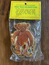 Fancy Teddy Bears Christmas Tree Ornaments Tie-ons Vintage Merrimack 1983 READ
