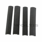 Pack of 4 Picatinny Rail Covers Panel Textured Soft Rubber Anti Slip 6.25"