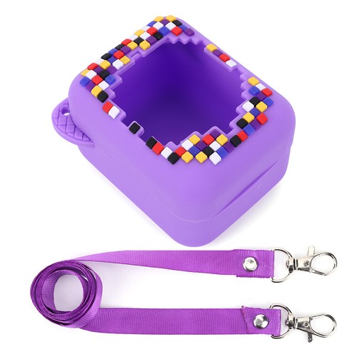 Funda De Silicona Para Bitzee Digital Pet – Protector Anticaídas Con Cordón, Color Morado