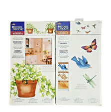 2-Pack Set of Plaid Multi-Layer Stencil Home Decor Stencils 1-Border  1-Murrals