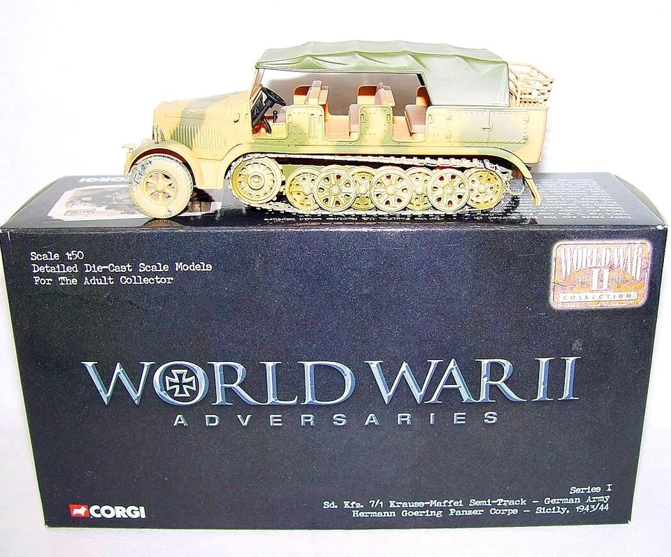 Corgi World War II 1:50 KRAUSS-MAFFEI Kfz. 7/1 PANZER HALF-TRACK TRUCK MIB`03! - Image 4 of 4