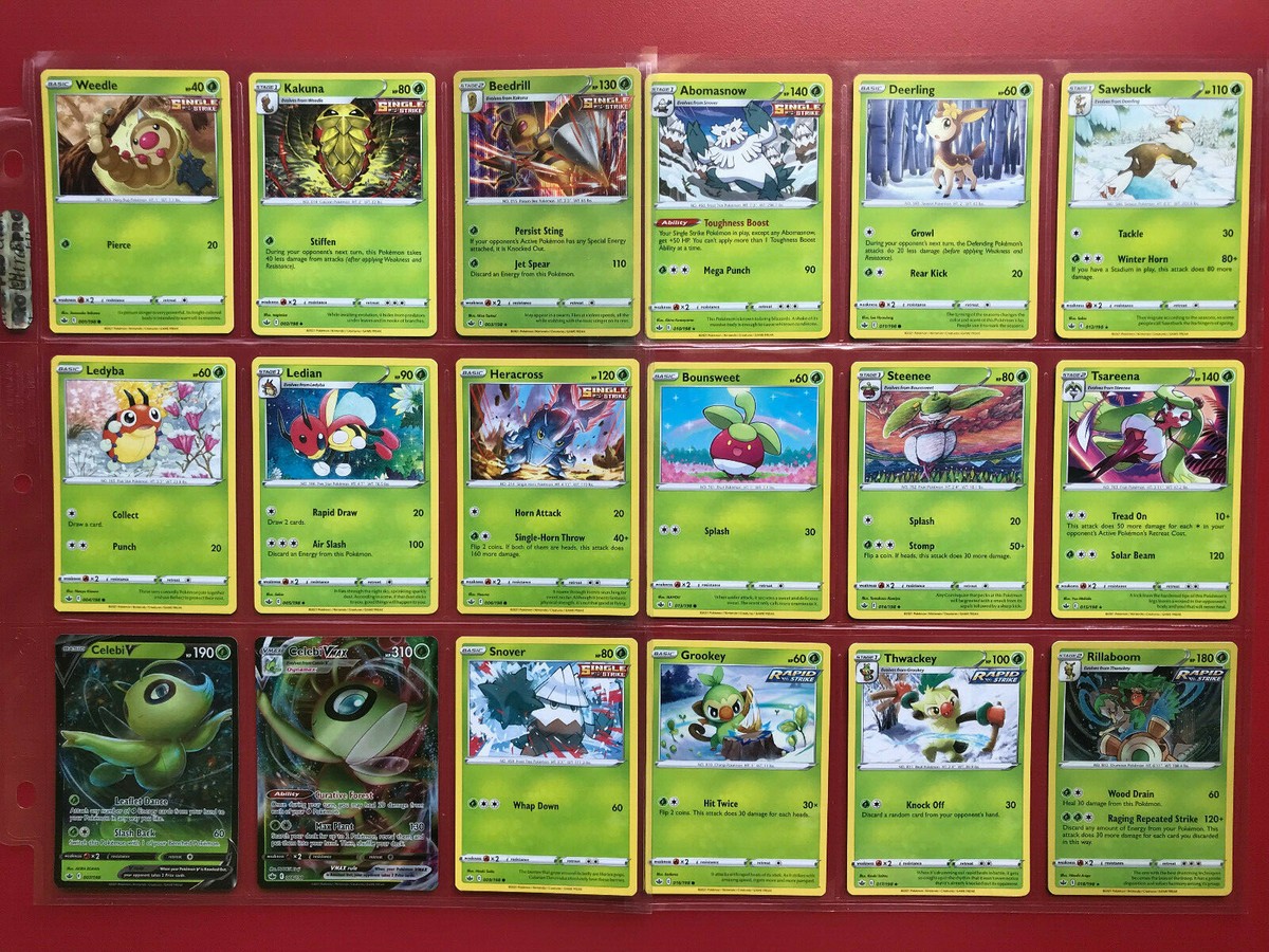POKEMON x159 CHILLING REIGN COMPLETE BASE/V/VMAX CARD SET - NM