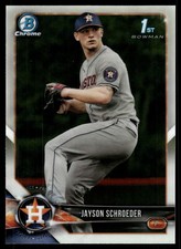 2018 Bowman Draft #BDC-23 Jayson Schroeder Houston Astros #/402 Baseball Card