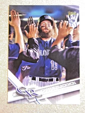 2017 TOPPS SERIES 1 #265 CHARLIE BLACKMON SSP SUPER SHORT PRINT COLORADO ROCKIES
