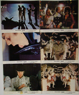 Uhrwerk Orange A CLOCKWORK ORANGE S. Kubrick Kino Aushangfotos LOBBY CARDS (6x)