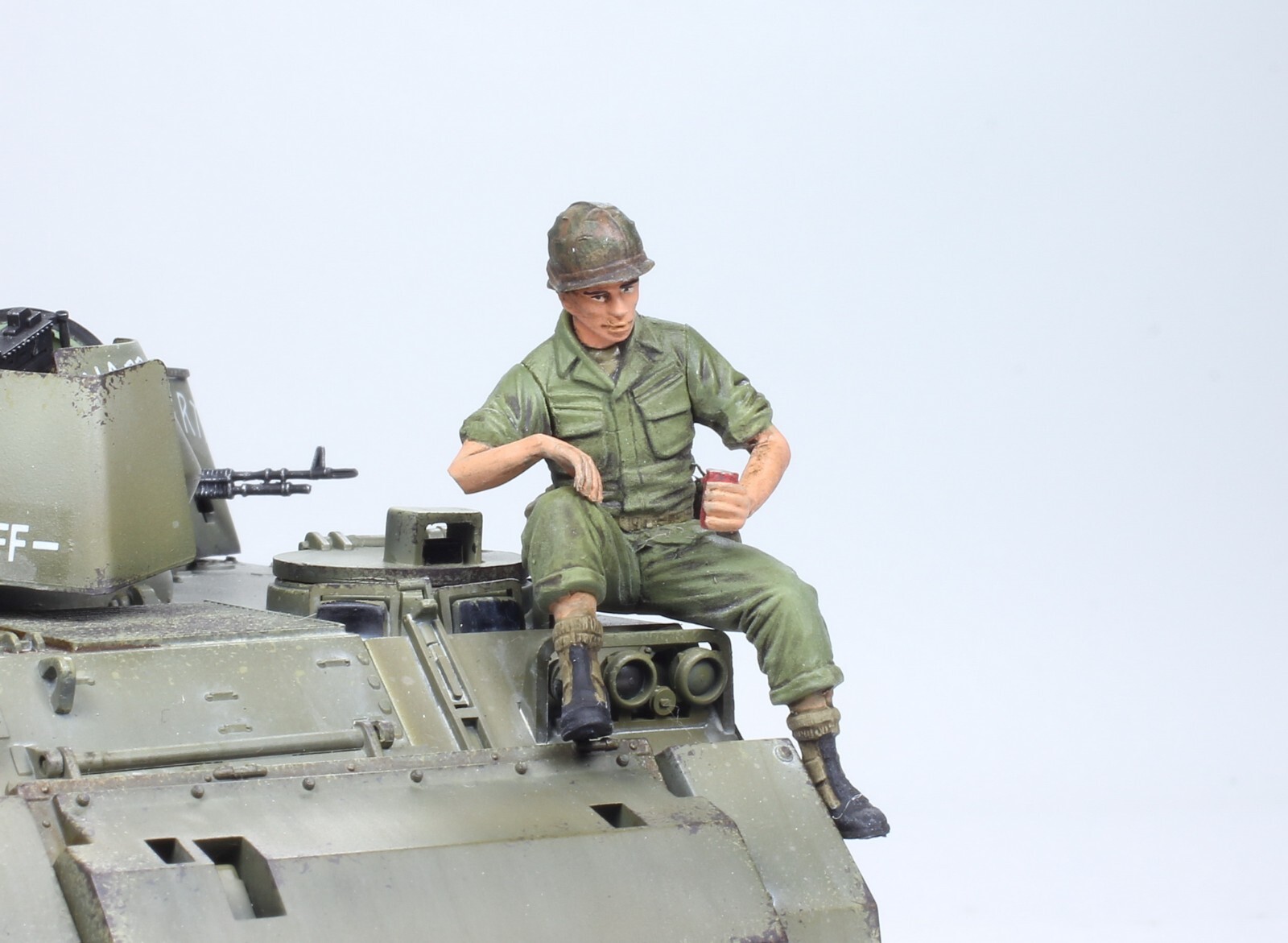 (Pre-Order) Pro-Painted US Tank Rider at rest in Vietnam war | eBay