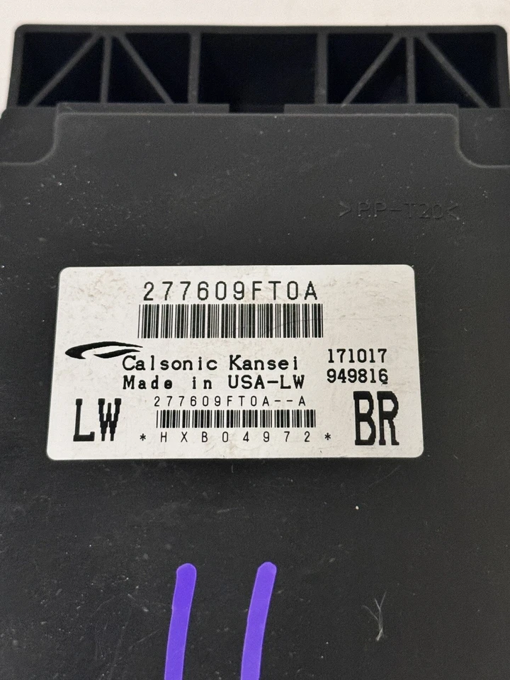 2018 NISSAN TITAN TEMPERATURE AC CONTROL MODULE OEM 277609FT0A - Imagem 2 de 4