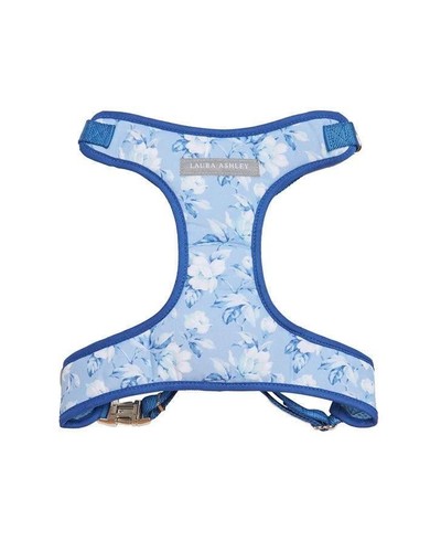 Laura Ashley 2PC Dog Harness and Leash Set Carlisle Blue Floral Medium Collar - Picture 3 of 6