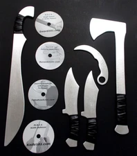Aluminum Training Sword Kali Karambit Tomahawk Practice Knife DVD