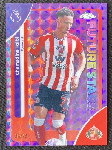 Chemsdine Talbi 2025-26 Topps Chrome Premier League Purple Geometric /75 #170