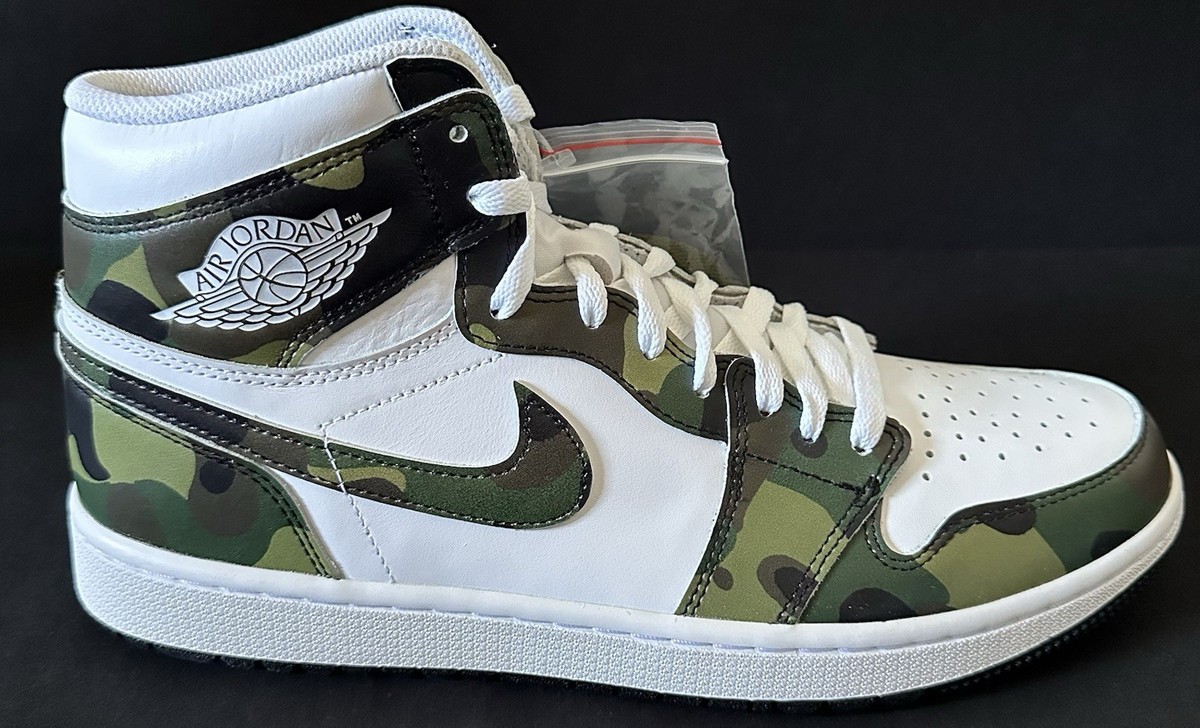 Nike Air Jordan 1 Retro High Camo Golf Shoes Men Sz 11.5 New Nike Air Jordan 1 Retro High Camo Golf Shoes Men Sz 11.5 New