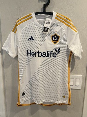 Adidas LA Galaxy Jersey Men's Size M 24/25 Home White Yellow JL5824 Authentic