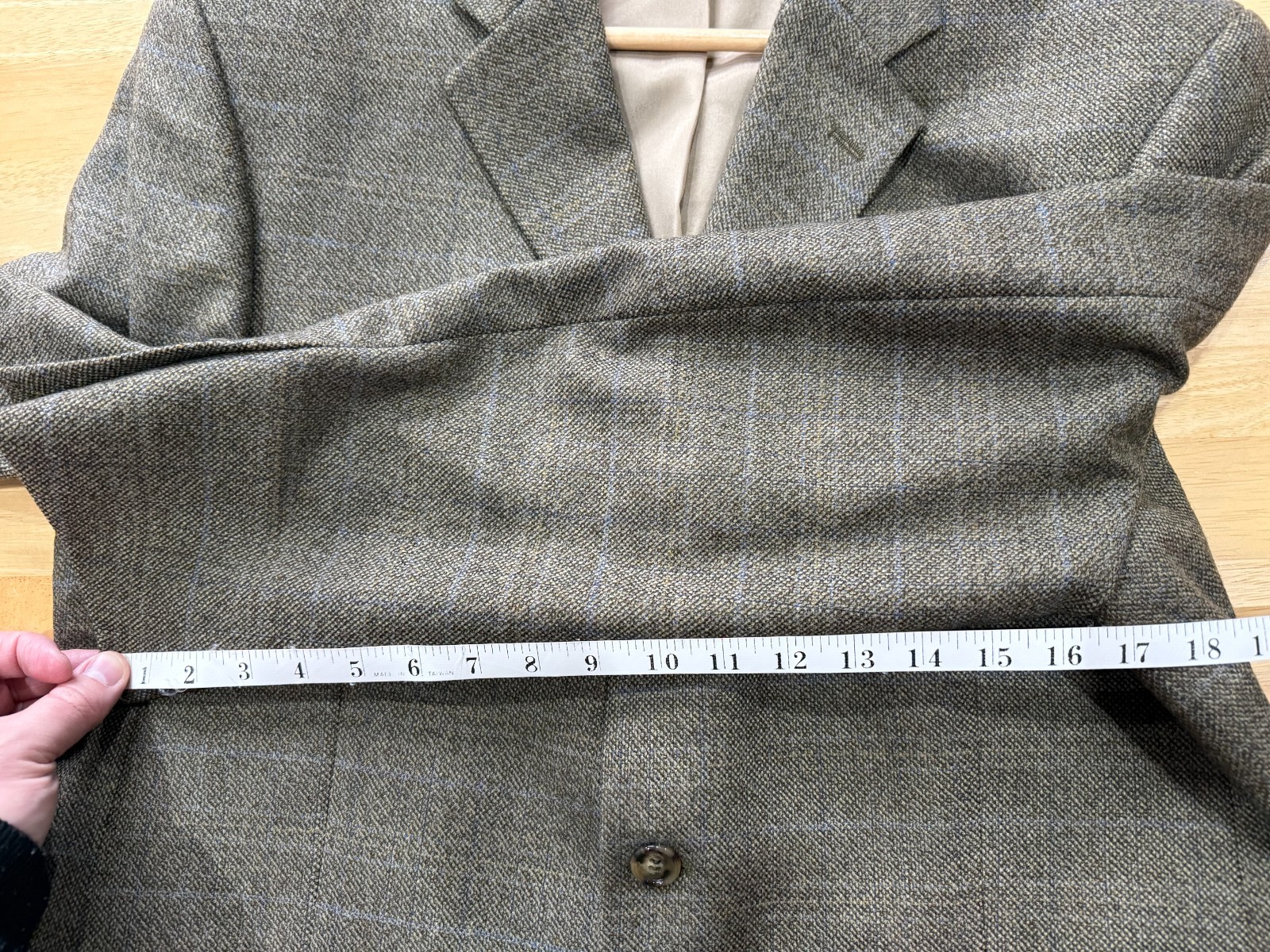 Bruno Saint Hilaire Wool Blazer Mens UK 42R Khaki Green image 7
