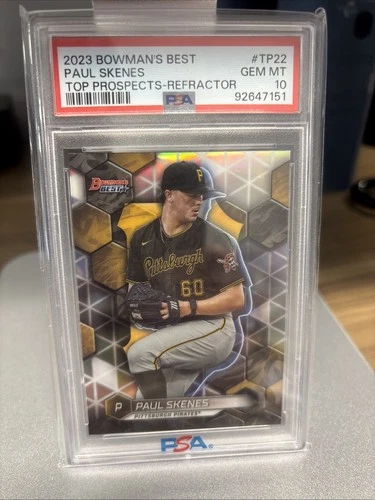 2023 Bowman's Best - Top Prospects Paul Skenes #TP-22 Refractor (RC) PSA 10