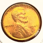 1947-P Lincoln Wheat Cent Penny GEM RED BU From an Original Bank Roll