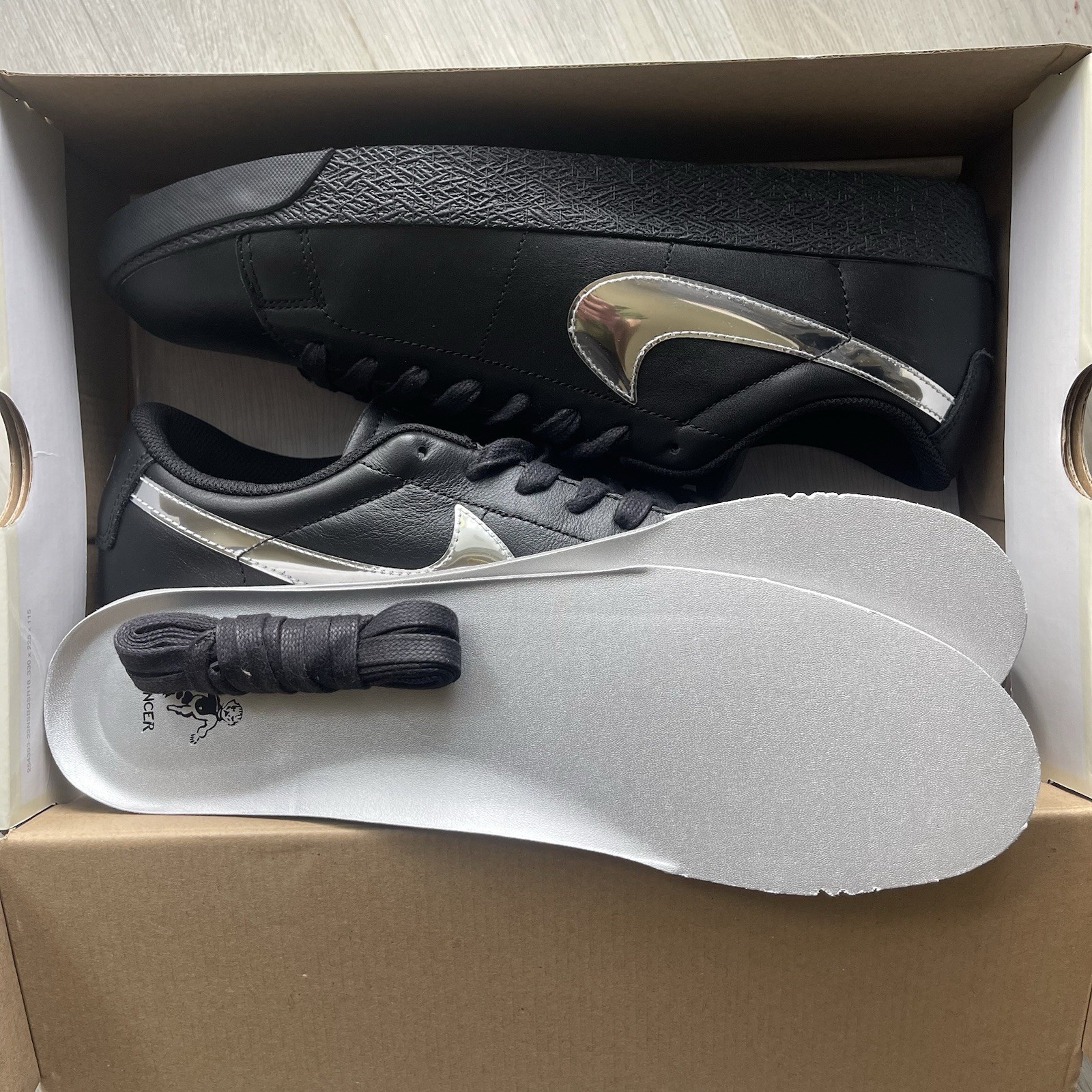 Brand New Nike SB Blazer Low Dancer In Black and Silver Size 12 thumbnail 5