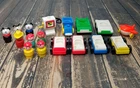 Vintage Wooden / Plastic Fisher Price Little People Cowboy Dog Girl Boy Car Cars