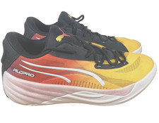 PUMA All-Pro Nitro Showtime Sneakers- Mens 10.5 - Yellow/Red Shoes- 309890-01