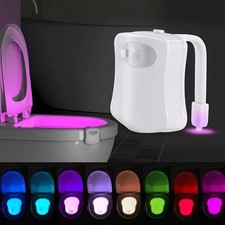 Motion Sensor Activated LED 16 Colors Changing Toilet Night Light