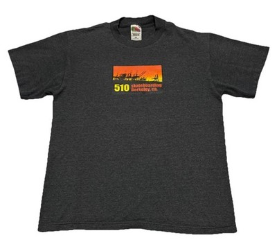 Vintage 510 Skateboarding Berkeley CA Y2K Skate Shop T-Shirt Adult Size Medium