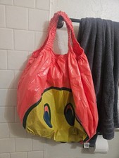 Jumbo Telfar Smiley Face Plastic Bag - Pink H...